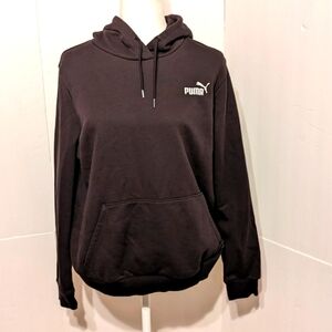 Hoodie Puma Black Essential and Embroidery Youth  XL
